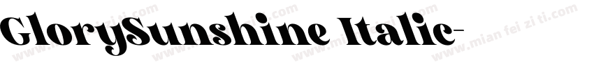 GlorySunshine Italic字体转换